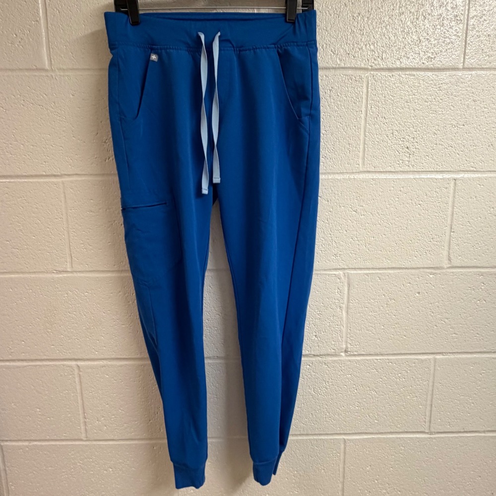 FIGS Women Zamora Jogger Scrub Pants Royal Blue FIONx Medical Workwear 30x28